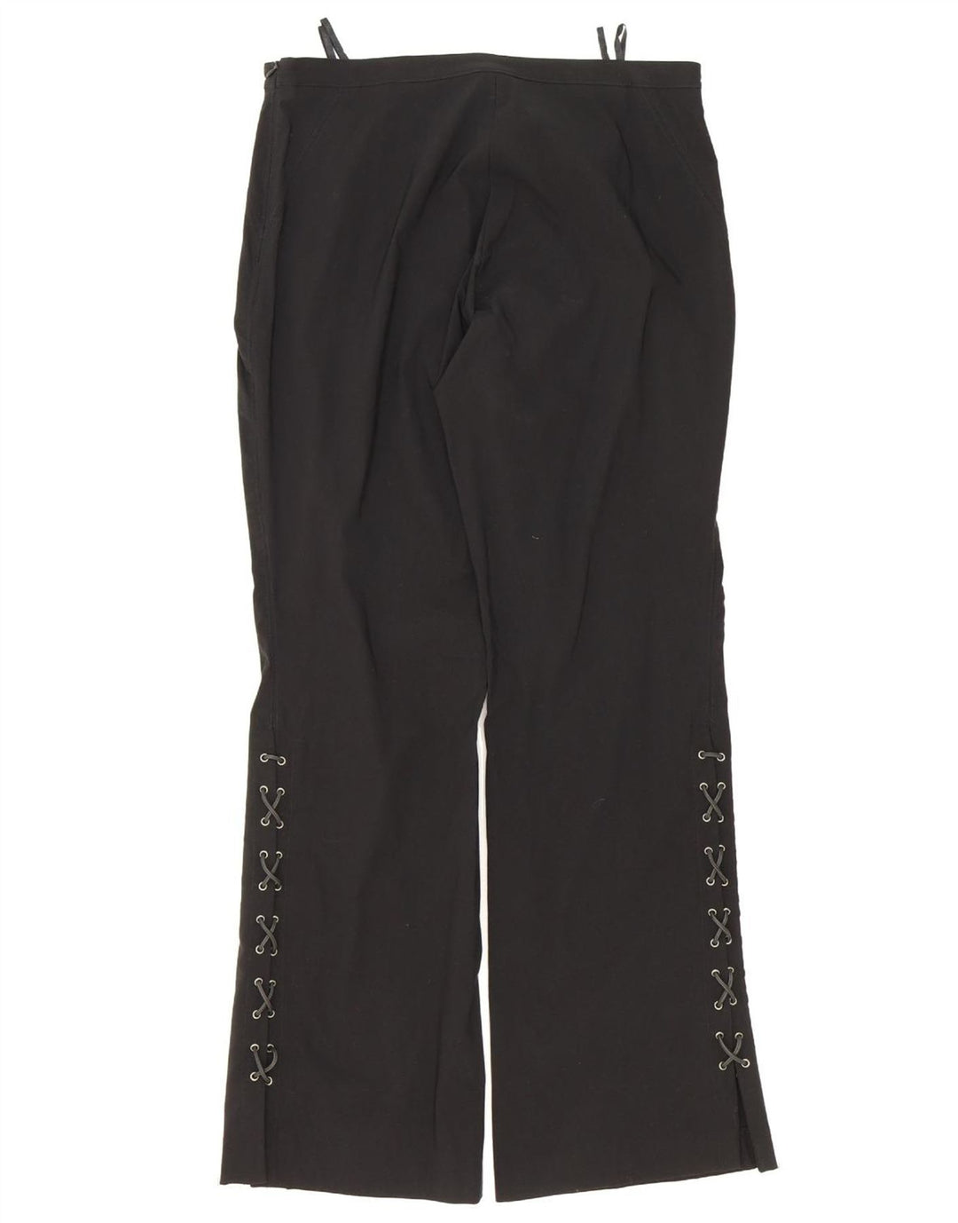 VINTAGE Womens Bootcut Trousers EU 44 XL W36 L32 Black Viscose Vintage Vintage and Second-Hand Vintage from Messina Hembry 
