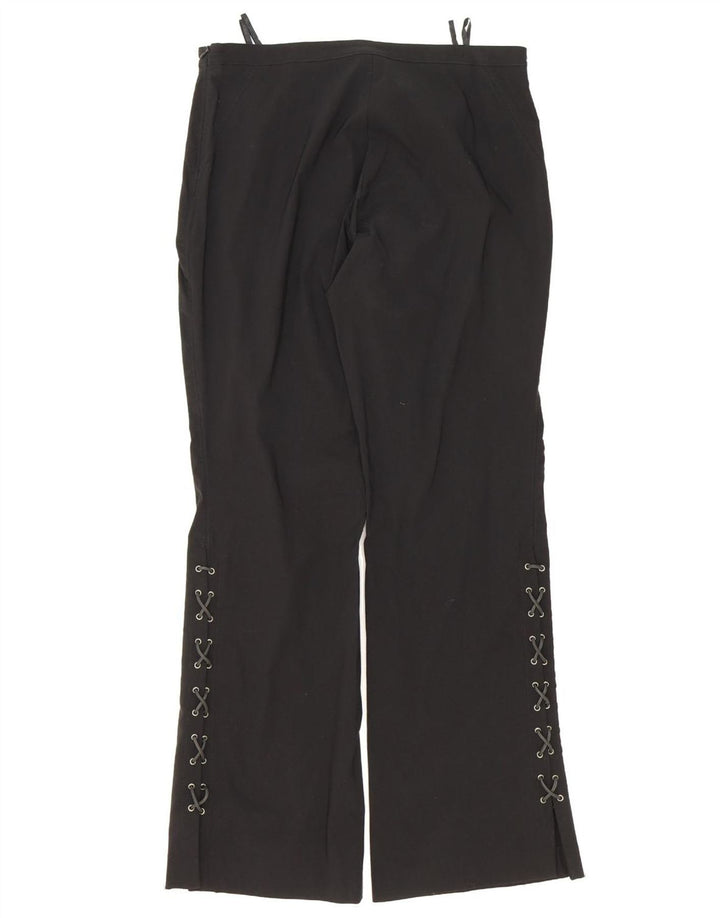 VINTAGE Womens Bootcut Trousers EU 44 XL W36 L32 Black Viscose Vintage Vintage and Second-Hand Vintage from Messina Hembry 