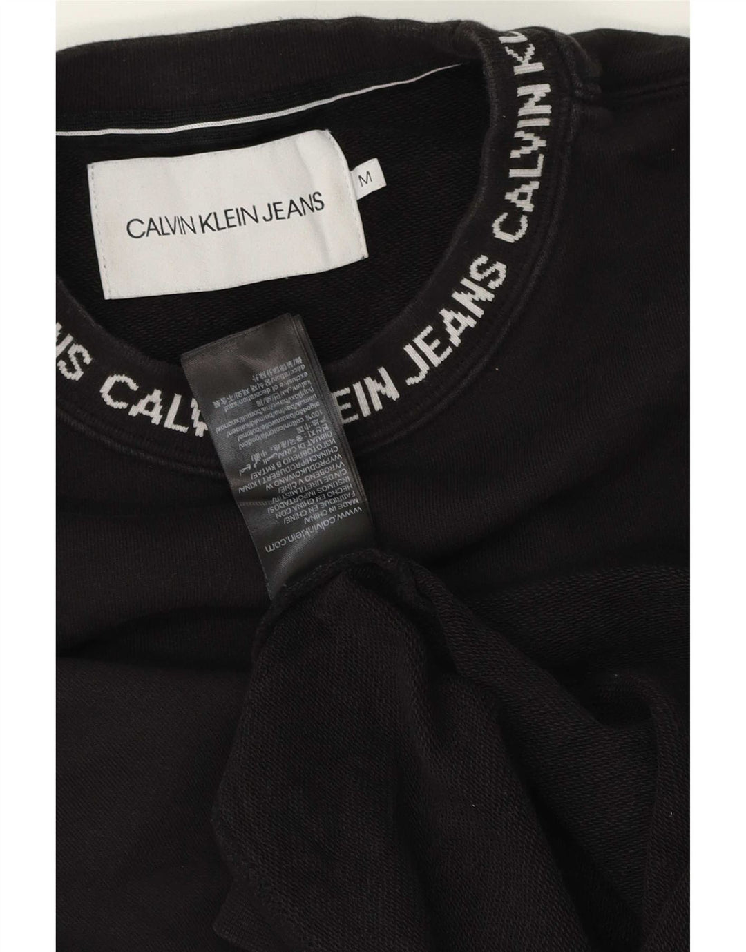 Calvin Klein Jeans Felpa grafica da uomo Maglione medio cotone nero