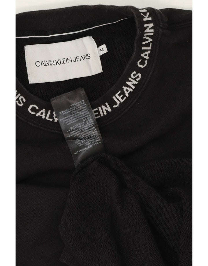 Calvin Klein Jeans Felpa grafica da uomo Maglione medio cotone nero
