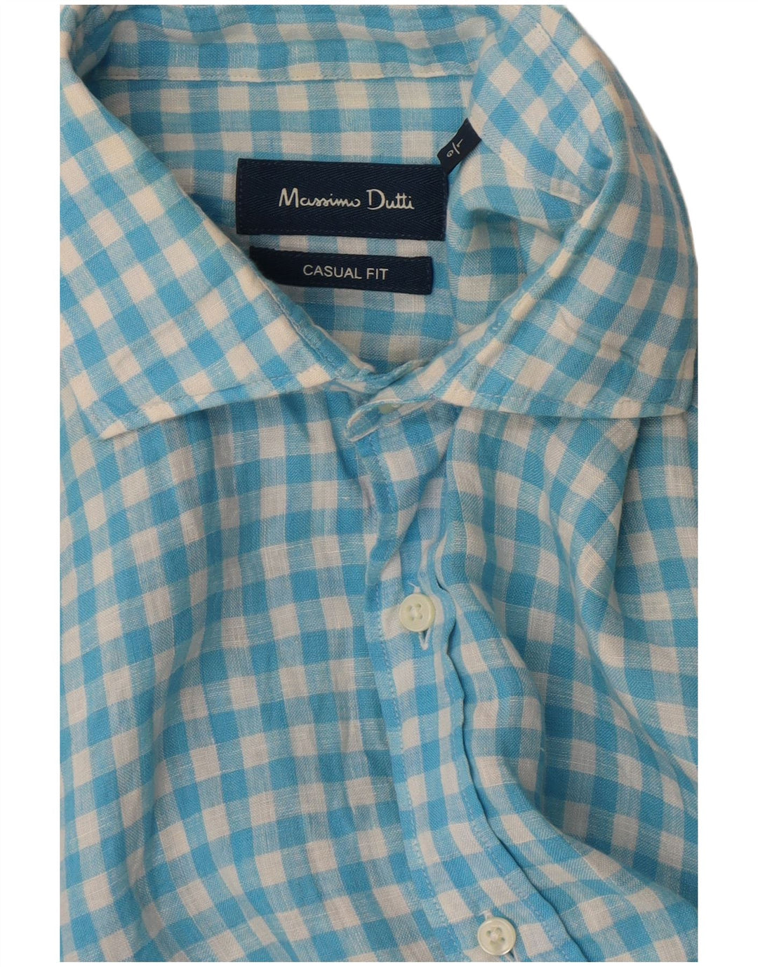 Camicia casual da uomo Massimo Dutti, misura grande, a quadretti blu