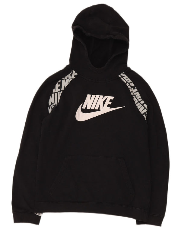 Felpa con cappuccio grafica NIKE da bambino 13-14 anni XL in cotone nero