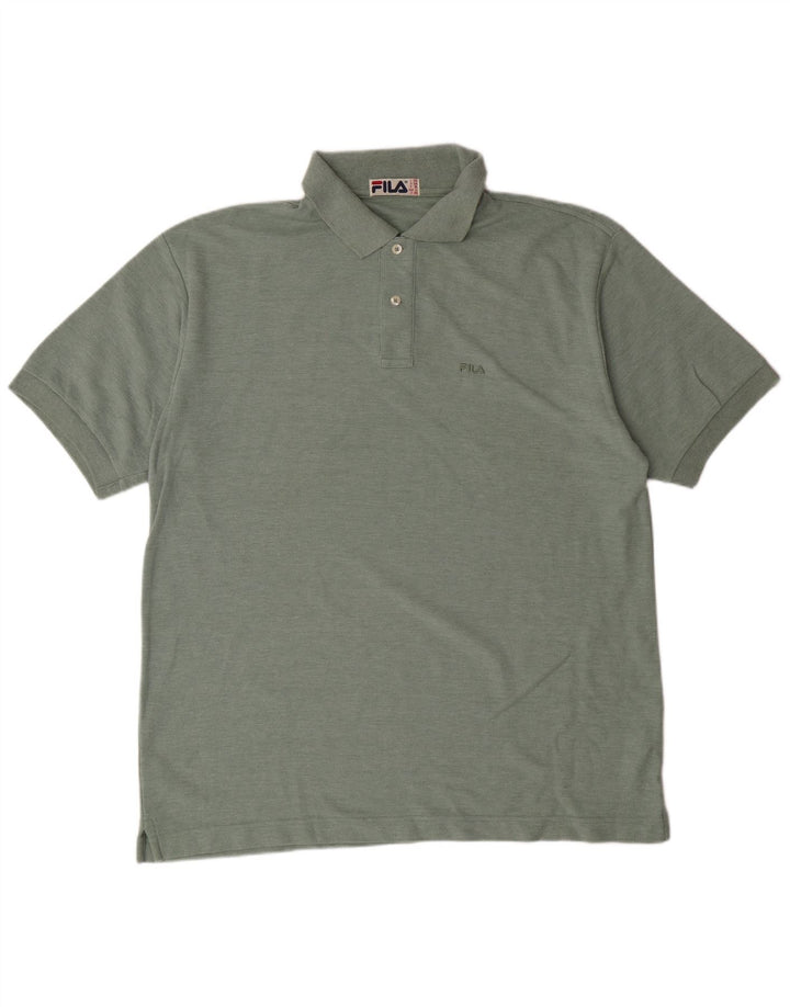 FILA Mens Polo Shirt IT 54 XL Khaki Cotton