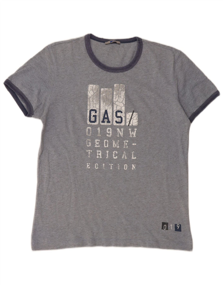 T-shirt grafica da donna Gas Top UK 14 Grigio medio