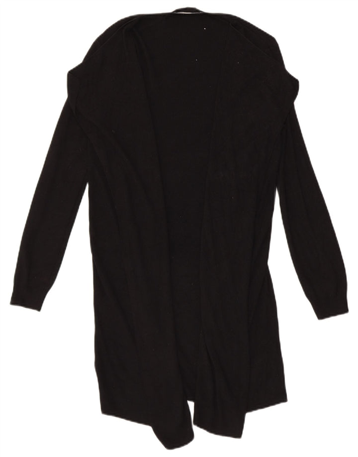 Maglione cardigan aperto lungo da donna Marks & Spencer UK 10 piccolo nero
