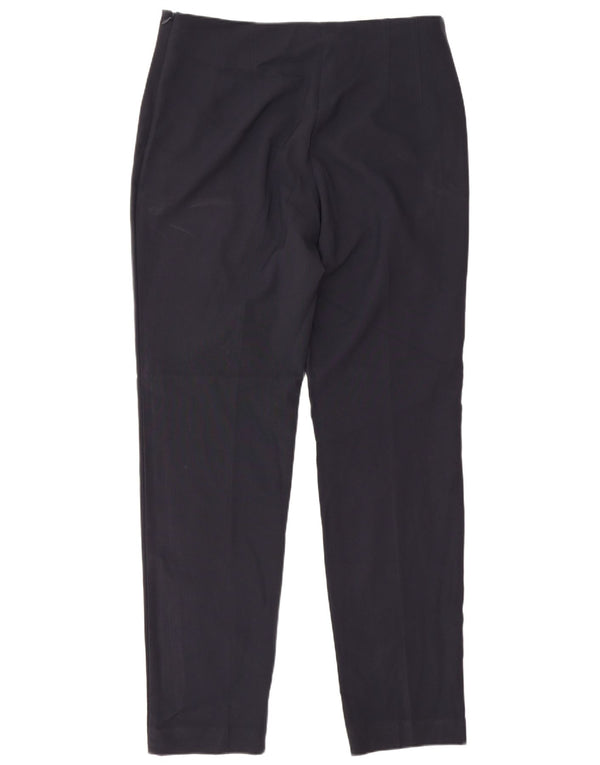 Pantaloni da abito slim da donna Marks & Spencer UK 12 Medium W30 L30 Blu navy