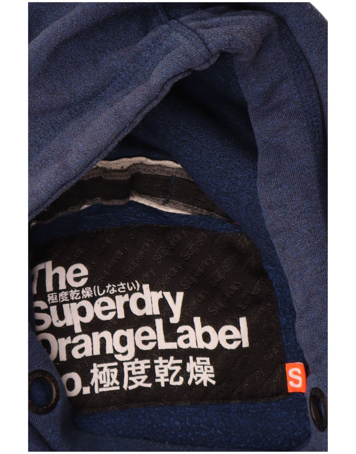 Maglione con cappuccio da uomo Superdry Small in cotone blu navy