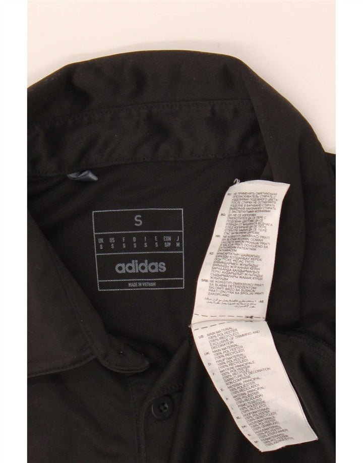 Polo Adidas da uomo piccola in poliestere nero
