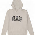 Gap Felpa con cappuccio grafica da donna UK 14 Cotone bianco medio