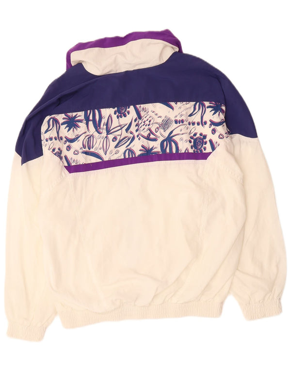 LOTTO Giacca da tuta oversize da donna UK 14 Medium White Colourblock