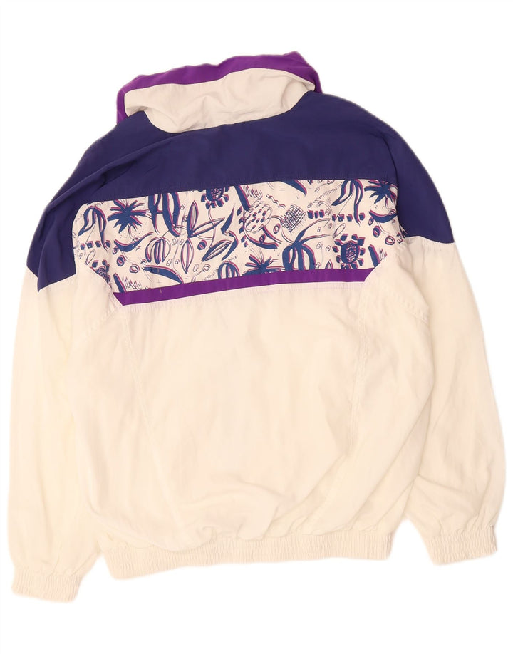 LOTTO Giacca da tuta oversize da donna UK 14 Medium White Colourblock
