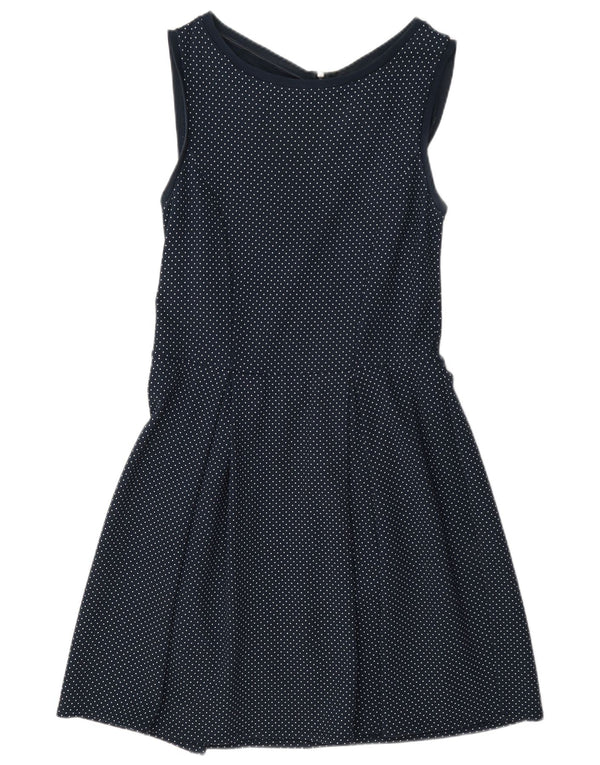 Abito a trapezio senza maniche da donna Max & Co. UK 12 medio blu navy maculato