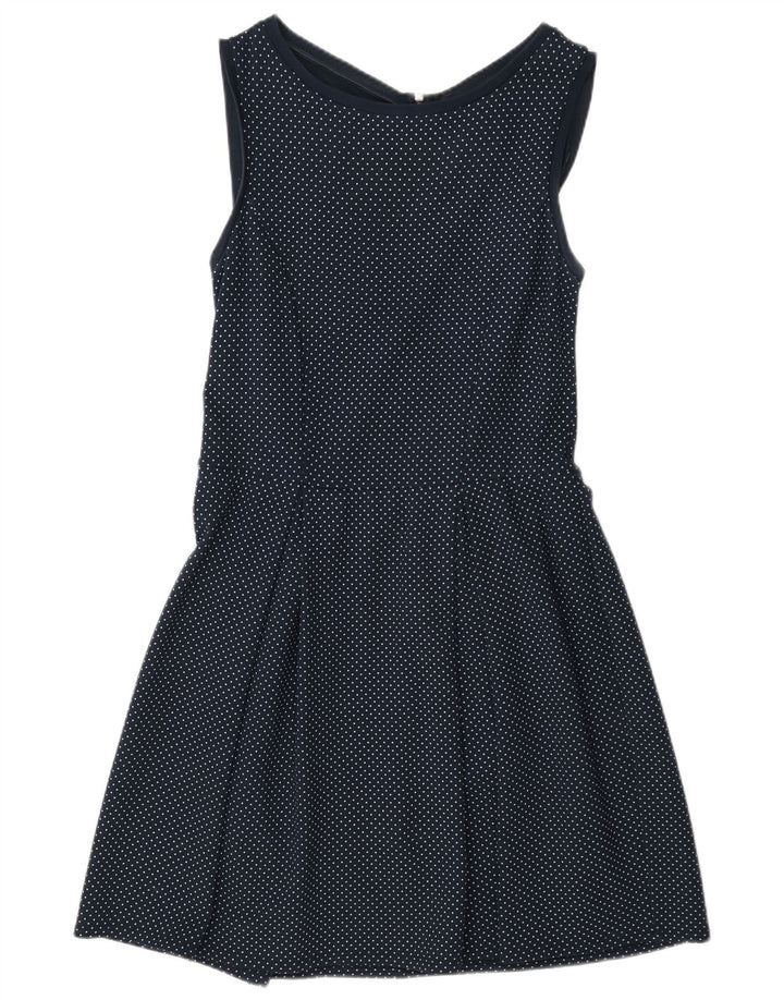 Abito a trapezio senza maniche da donna Max & Co. UK 12 medio blu navy maculato
