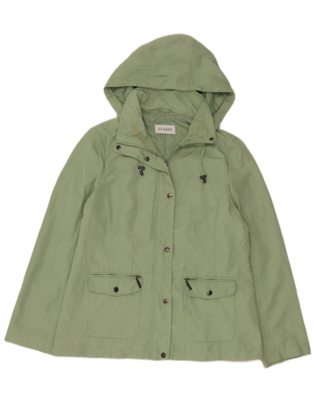 Giacca pratica con cappuccio da donna Marks & Spencer UK 14 Large Verde Poliestere