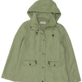 Giacca pratica con cappuccio da donna Marks & Spencer UK 14 Large Verde Poliestere