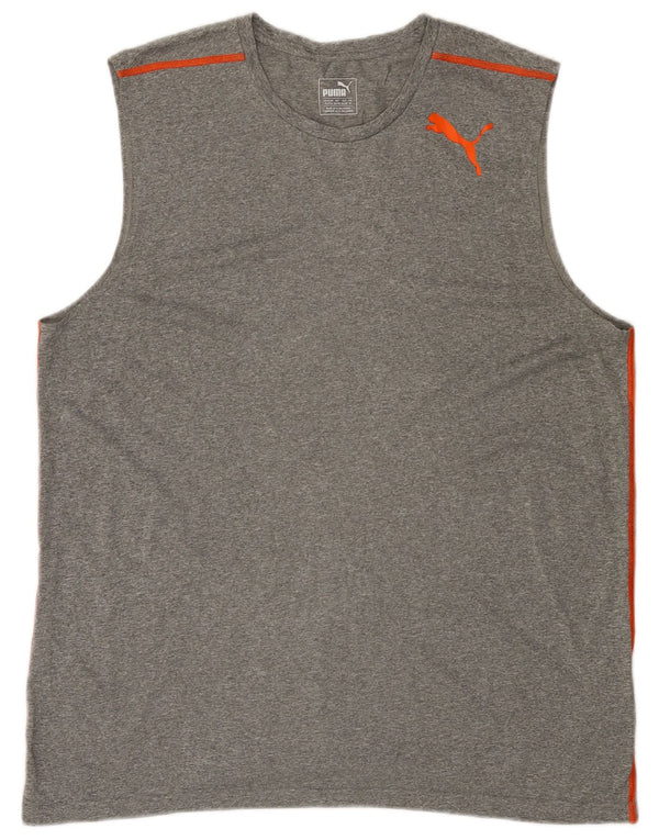 Canotta da uomo PUMA XL grigia in poliestere