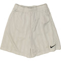 NIKE Boys Dri Fit Sport Shorts 12-13 Years Large White Striped Polyester Vintage Nike and Second-Hand Nike from Messina Hembry 