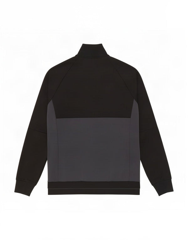 Giacca da ginnastica da uomo Adidas, giacca media, colore nero, in poliestere color block
