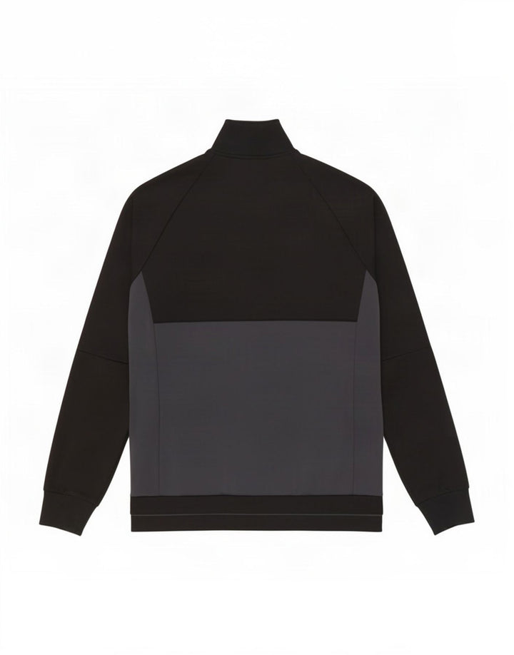 Giacca da ginnastica da uomo Adidas, giacca media, colore nero, in poliestere color block