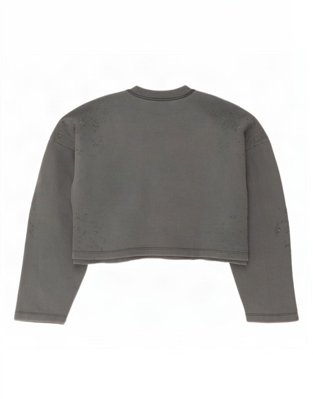 Felpa oversize corta da donna Zara, maglione UK 14, cotone grigio medio