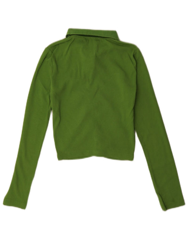 Top cardigan corto da donna Zara UK 10 piccolo cotone verde
