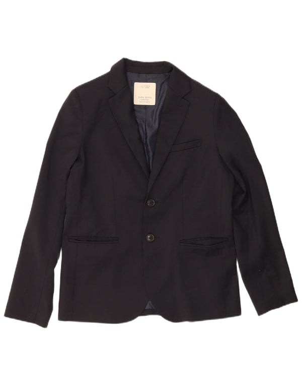 Giacca blazer a 2 bottoni Zara da ragazzo 13-14 anni in poliestere blu navy