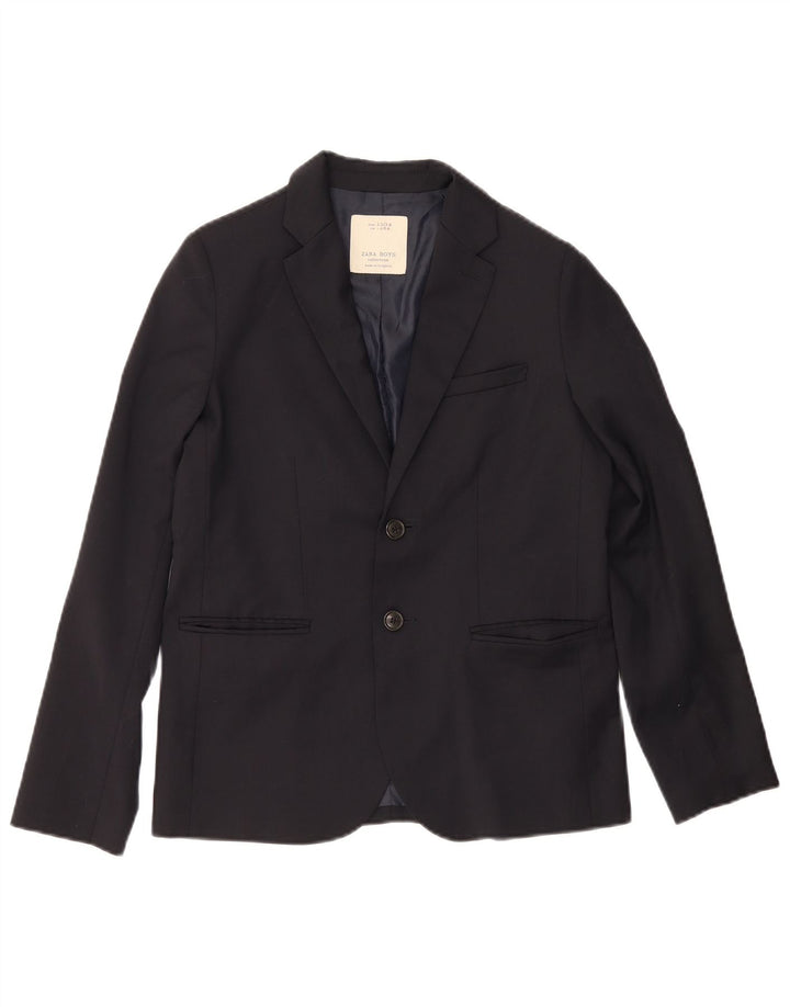 Giacca blazer a 2 bottoni Zara da ragazzo 13-14 anni in poliestere blu navy