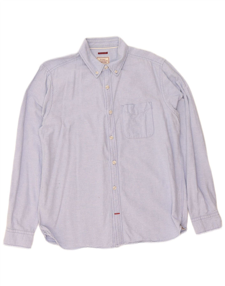 Camicia da uomo Fat Face in cotone blu medio