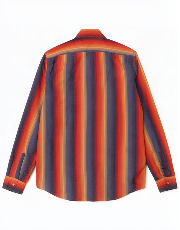 Camicia da uomo Hugo Boss in cotone a righe multicolori medie