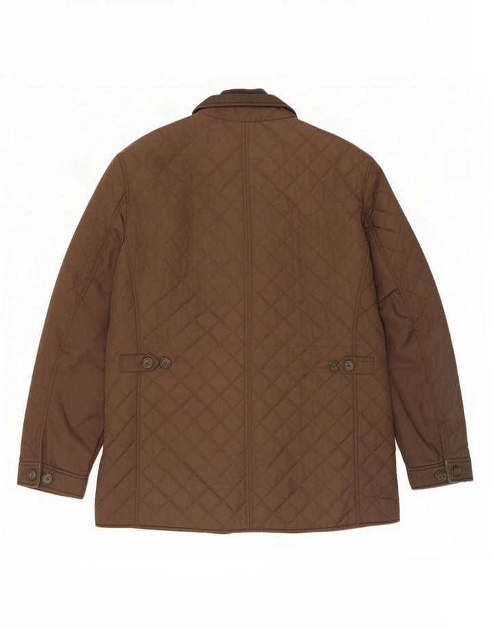 Giacca trapuntata da uomo Marks & Spencer UK 40 Large Marrone Poliestere