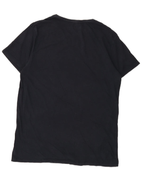 T-shirt grafica da uomo Timberland Top in cotone blu navy medio