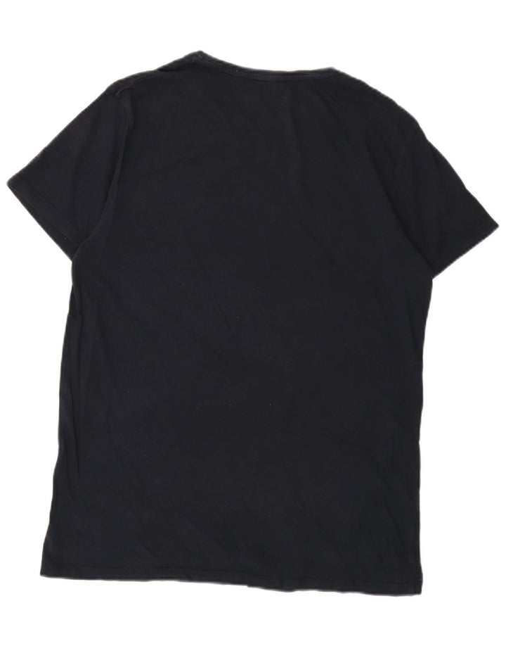 T-shirt grafica da uomo Timberland Top in cotone blu navy medio
