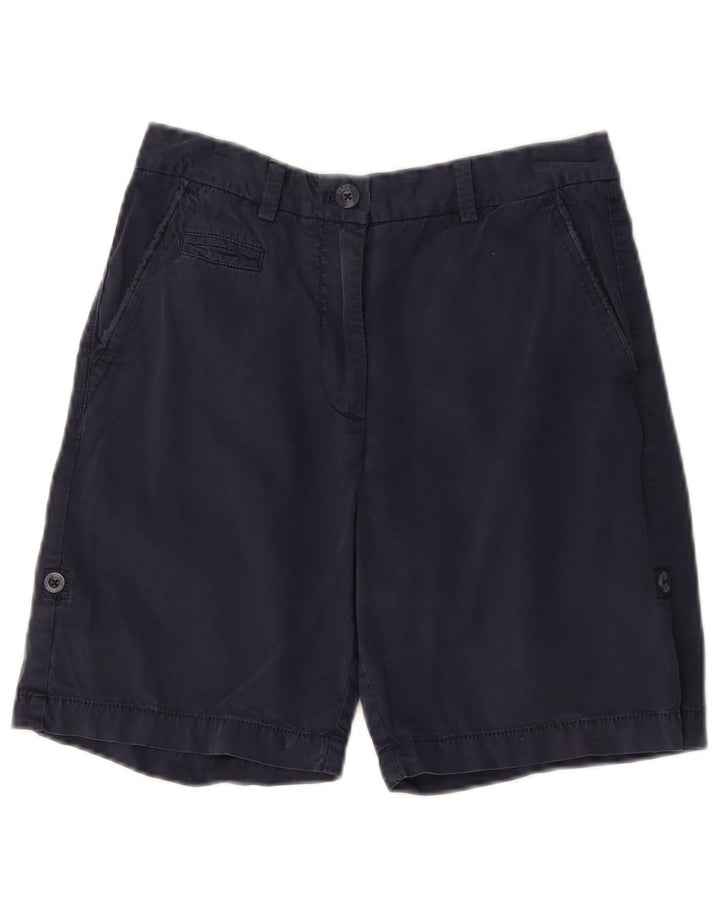 Pantaloncini chino a vita alta da donna Marks & Spencer W28 medio blu navy