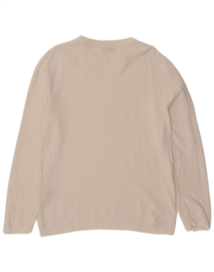 Maglione maglione girocollo da uomo Jack & Jones grande cotone bianco