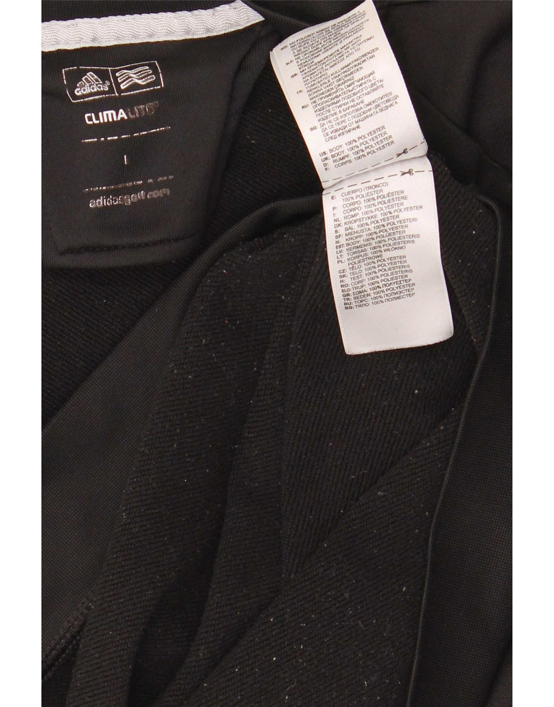 Adidas Uomo Climalite Zip Neck Felpa Maglione Grande Nero Poliestere