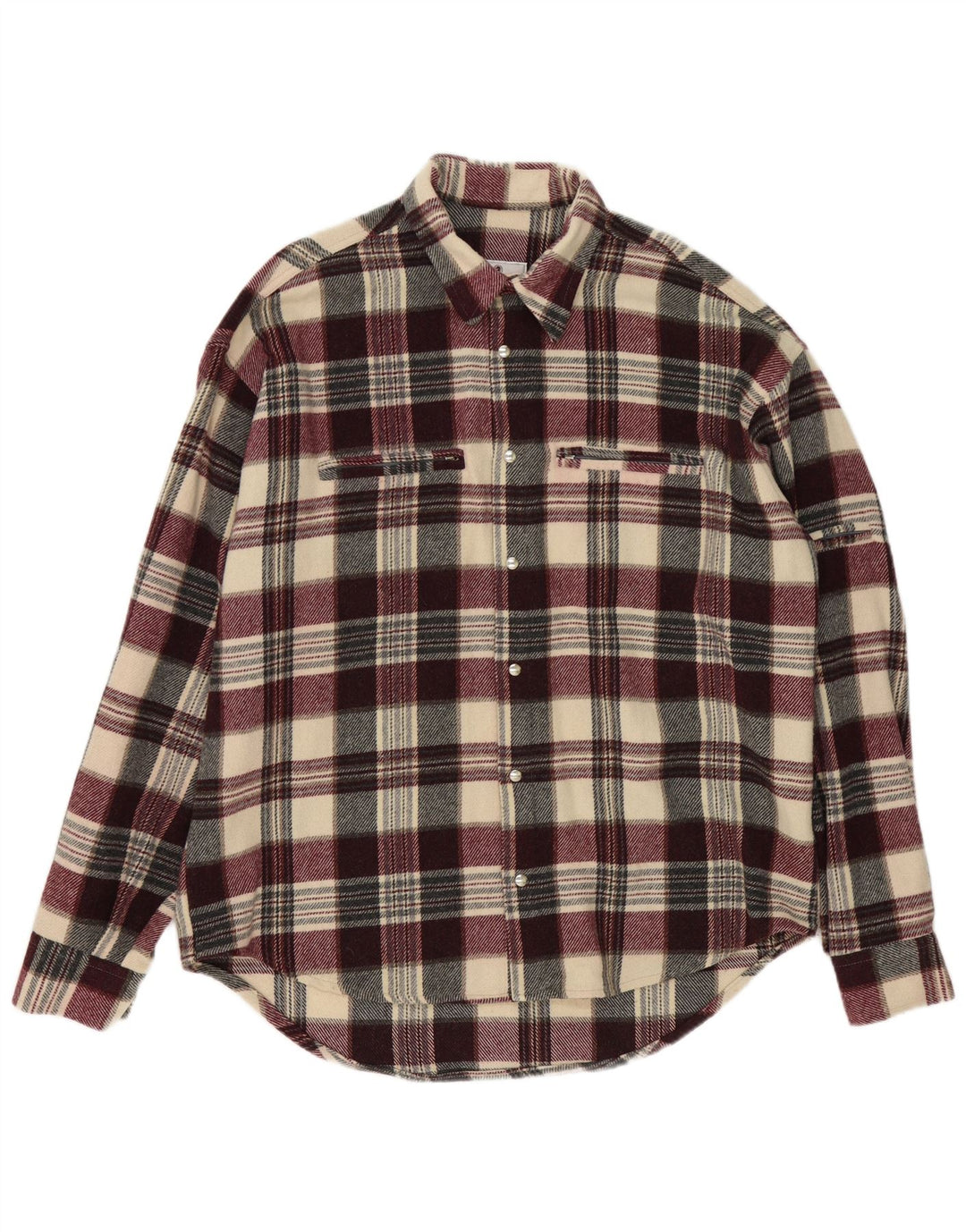 Camicia vintage da uomo in flanella 2XL in acrilico a quadri multicolore