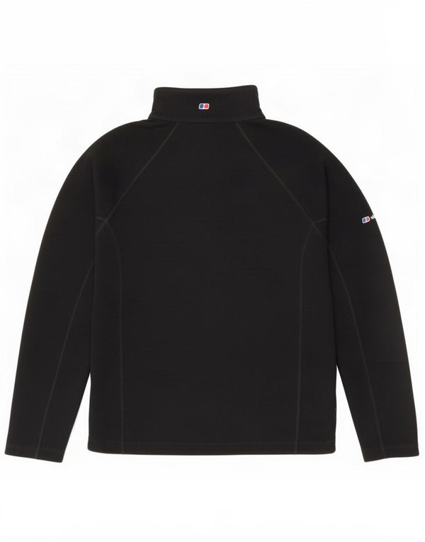 Maglione in pile da donna Berghaus con zip e collo UK 12 medio poliestere nero