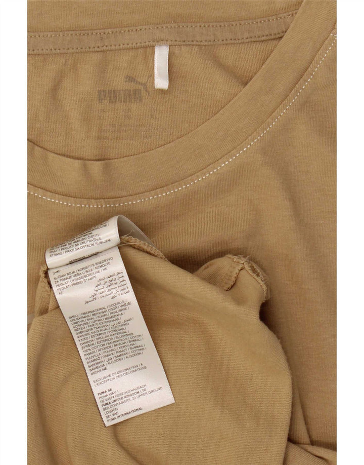T-shirt grafica da uomo Puma Top XL in cotone beige