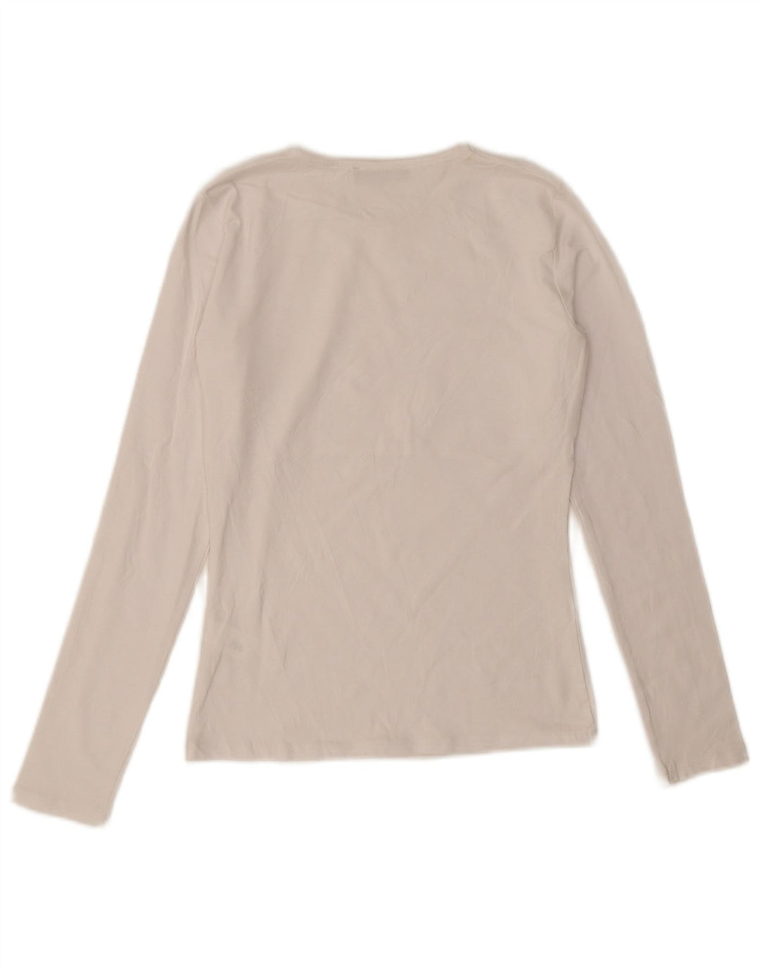 Top Zara da donna a maniche lunghe UK 12 cotone bianco medio