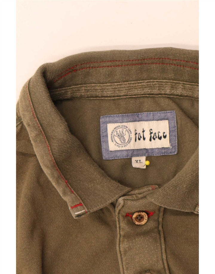 Polo da uomo Fat Face XL in cotone kaki