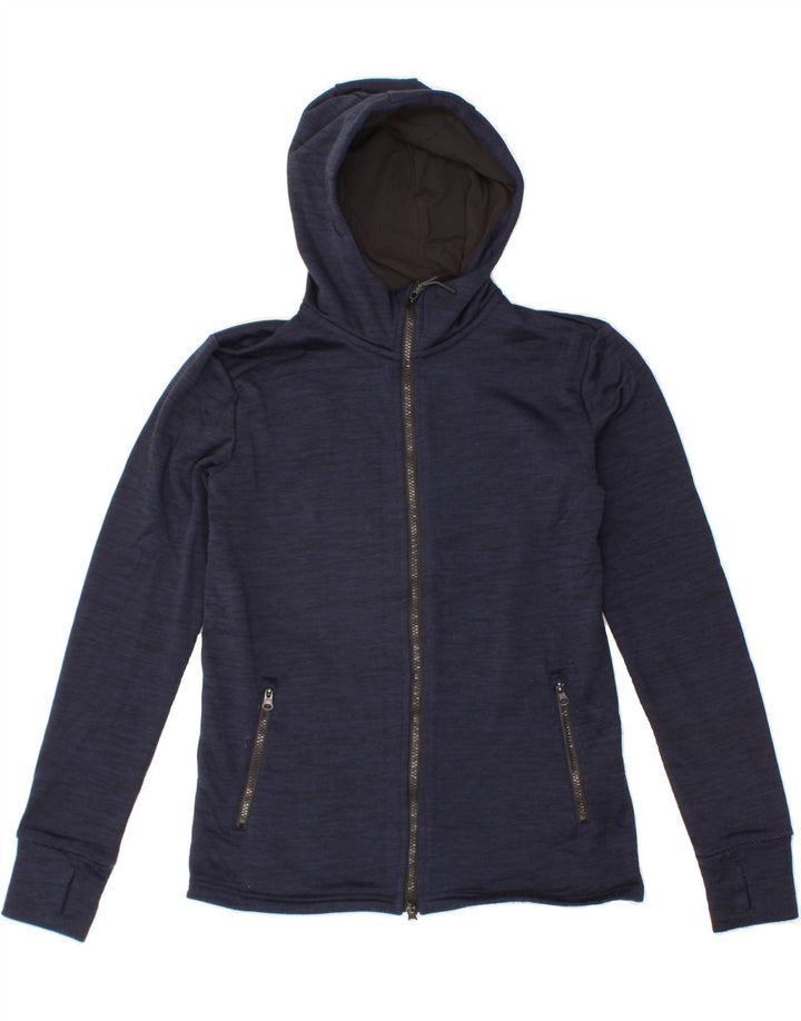 MOUNTAIN WAREHOUSE Mens Zip Hoodie Sweater XS Navy Blue Flecked Polyester Vintage Mountain Warehouse and Second-Hand Mountain Warehouse from Messina Hembry 