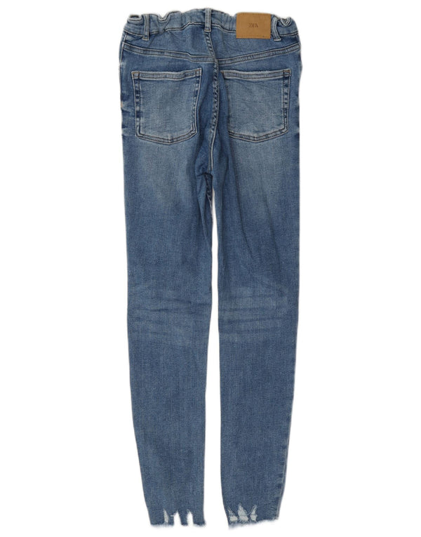 Jeans skinny effetto invecchiato Zara per ragazze 13-14 anni W26 L26 Blu