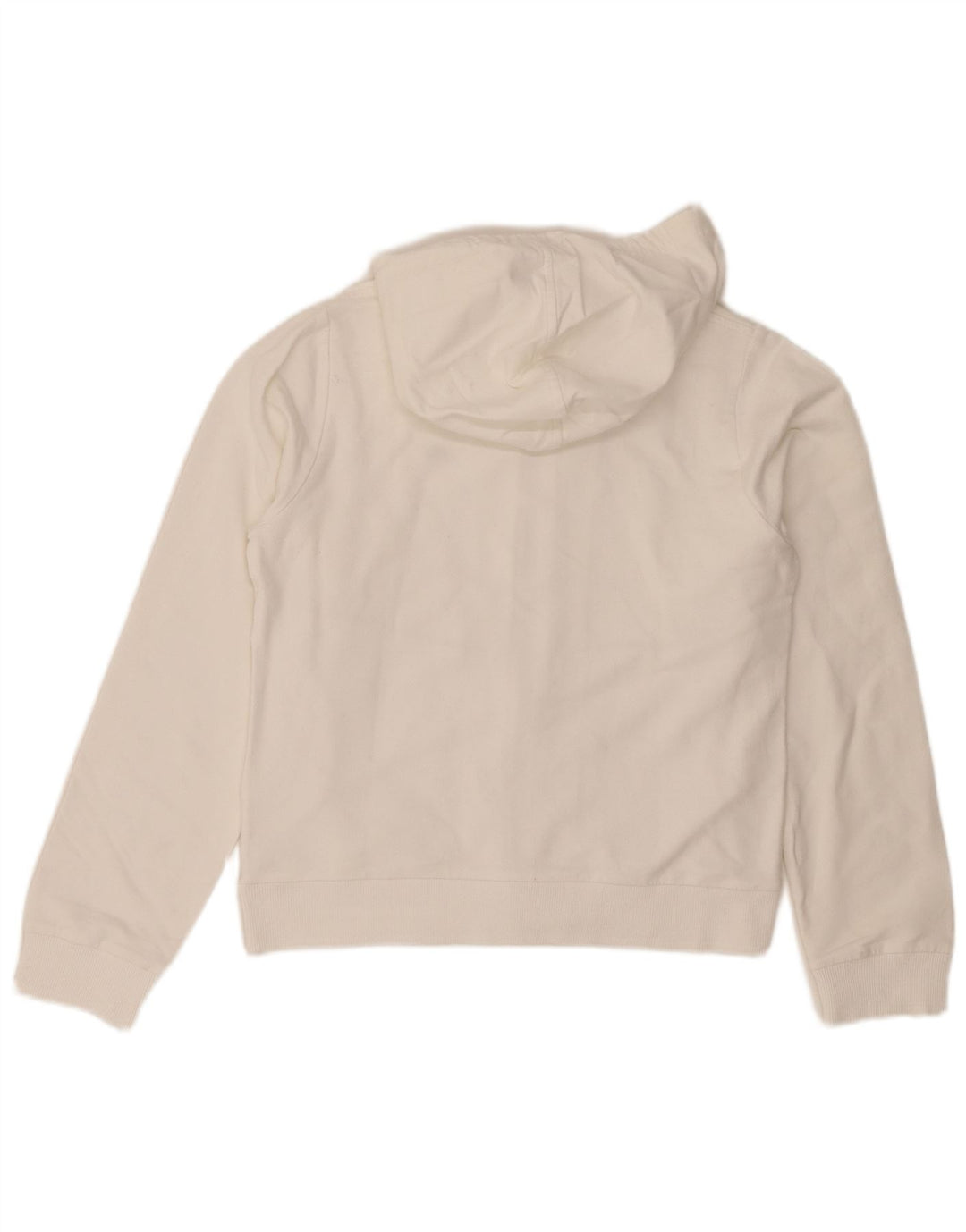 Maglione con cappuccio e zip da donna Lacoste taglia 40 cotone bianco medio