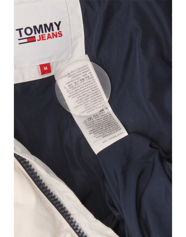 Giacca imbottita con cappuccio da uomo Tommy Hilfiger UK 38 poliestere bianco medio
