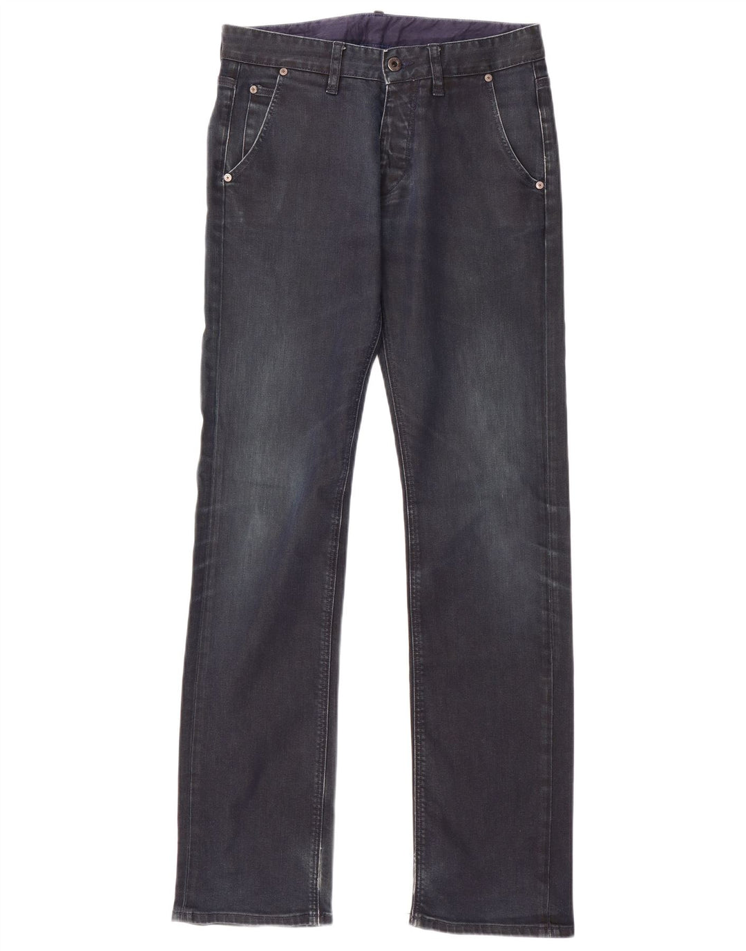 Jeans dritti da uomo Massimo Dutti EU 40 Medio W31 L34 Cotone blu navy