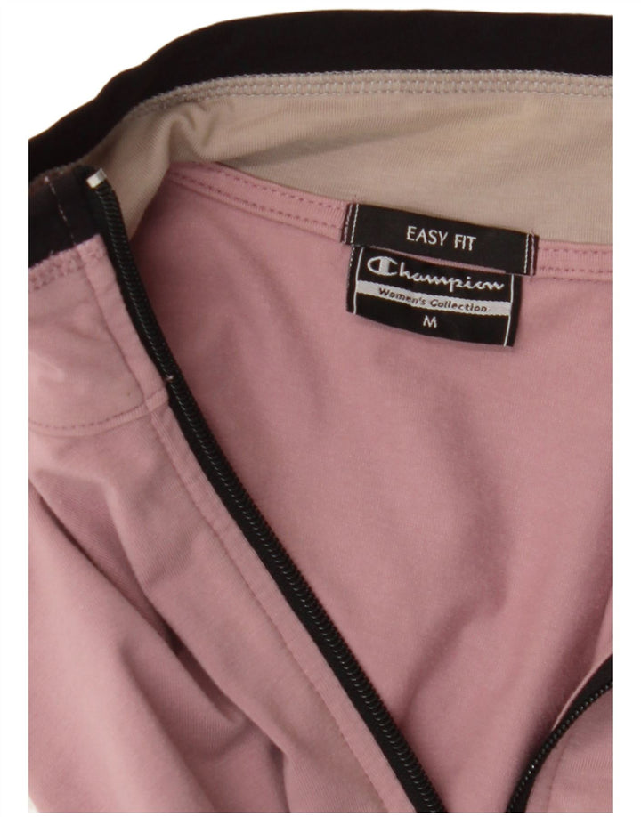 CHAMPION Womens Easy Fit Tracksuit Top Jacket UK 14 Medium Pink Vintage Champion and Second-Hand Champion from Messina Hembry 