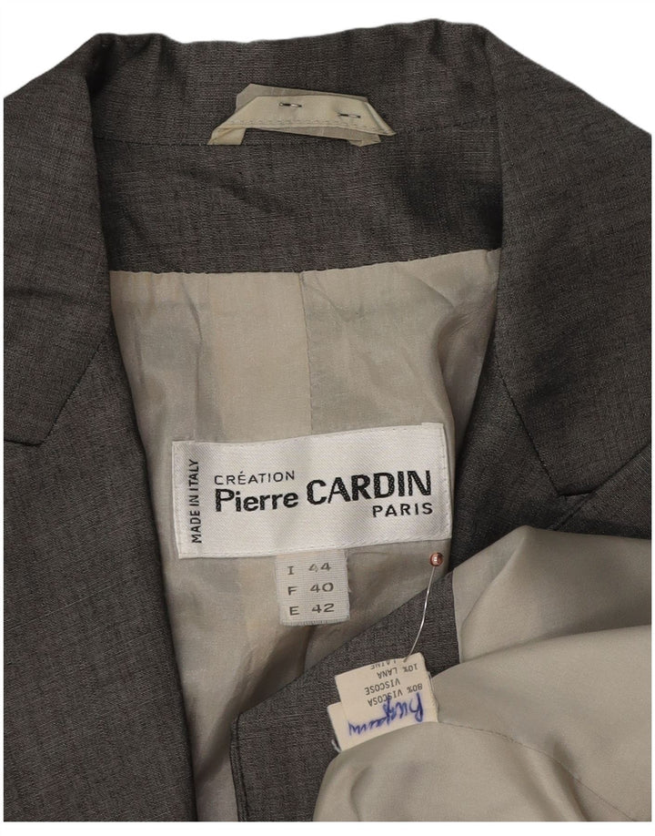 PIERRE CARDIN Giacca Blazer 1 Bottone Donna IT 44 Viscosa Grigio Medio