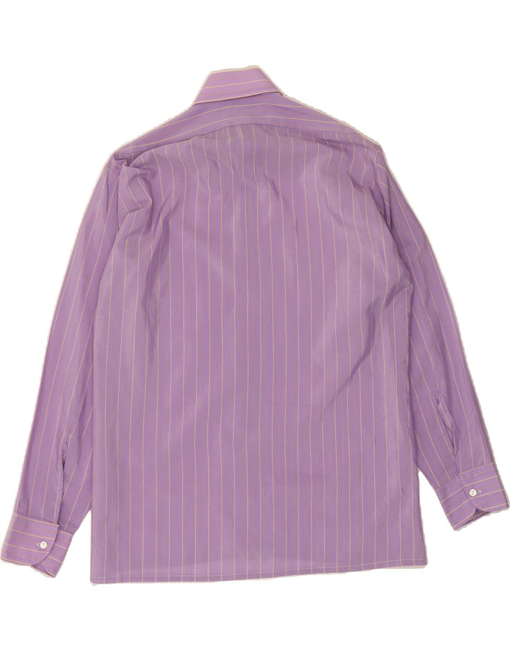 NINO Mens Shirt Large Purple Striped Synthetic Vintage NINO and Second-Hand NINO from Messina Hembry 