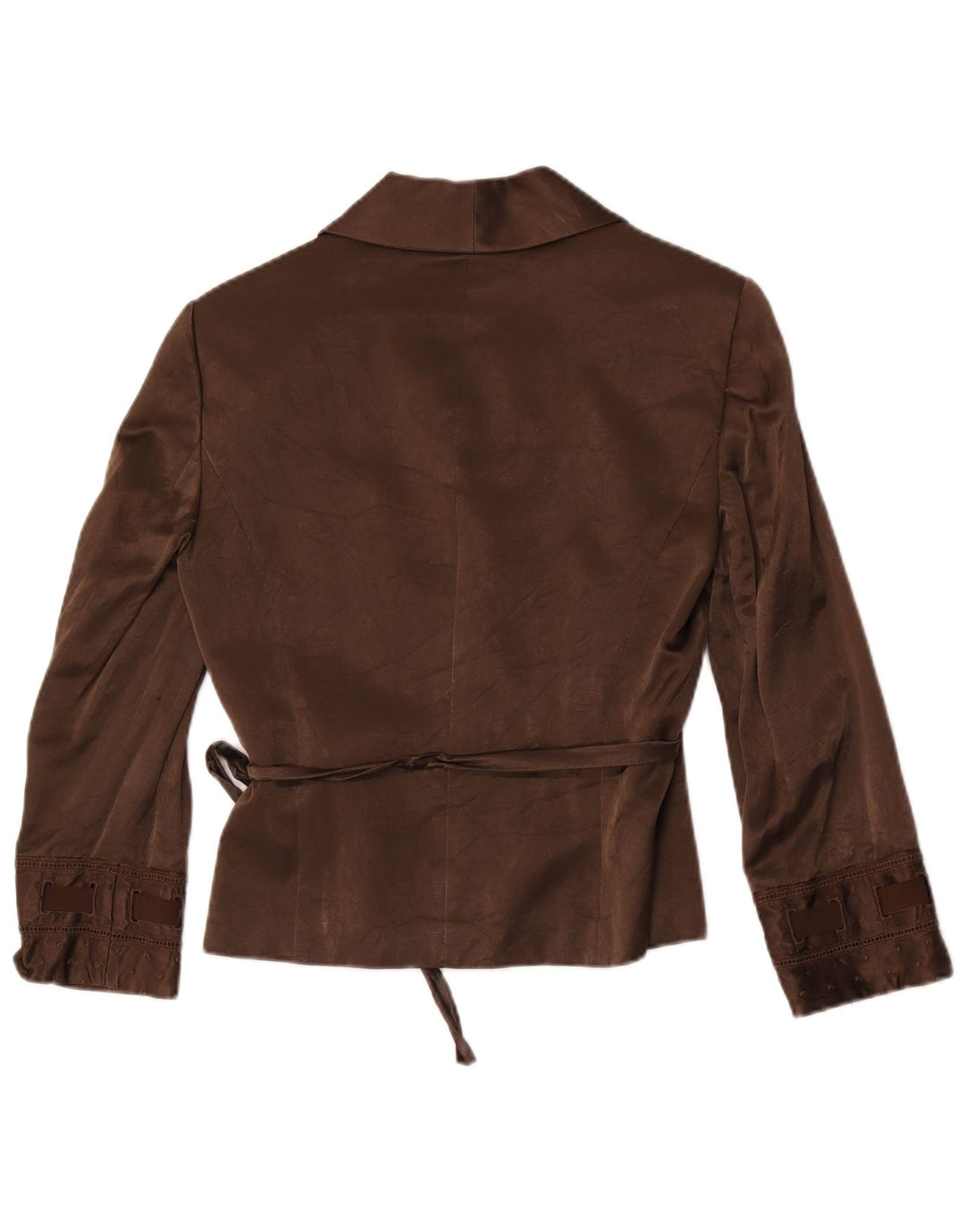 Max & Co. Giacca blazer avvolgente da donna UK 14 grande cotone marrone