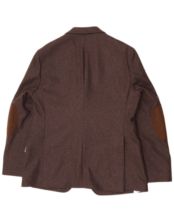 Giacca blazer da uomo a 2 bottoni Sarar UK 40 grande lana marrone